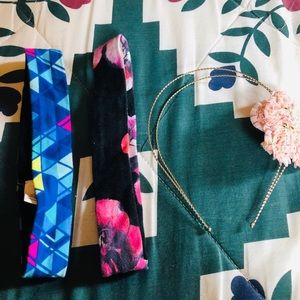 Three Head Bands, Package of Three (3), multi colors